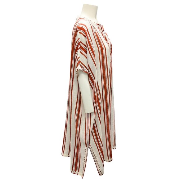 Tory Burch New Ivory / Desert Stripe Alcott Beach Caftan - Picture 2 of 5